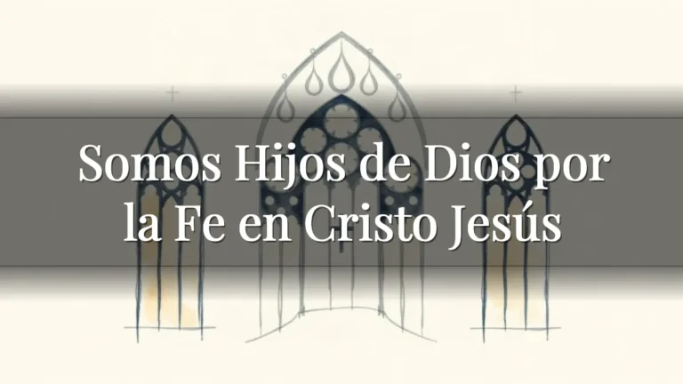 Somos Hijos de Dios por la Fe en Cristo Jesús