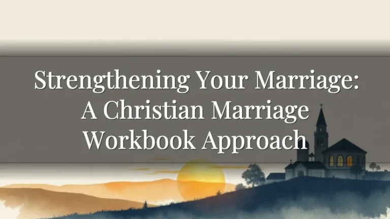 Strengthening Your Marriage: A Christian Marriage Workbook Approach