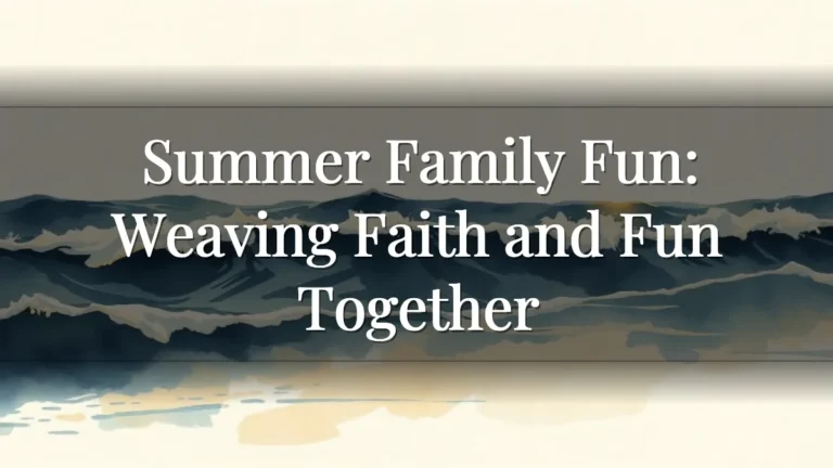 Summer Family Fun: Weaving Faith and Fun Together