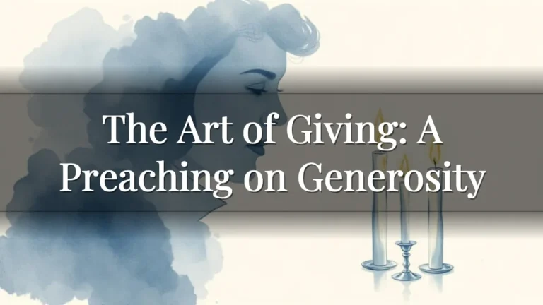 The Art of Giving: A Preaching on Generosity