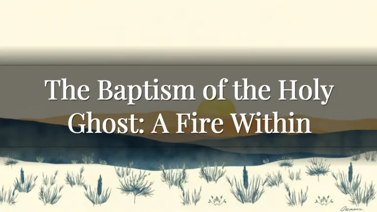 The Baptism of the Holy Ghost: A Fire Within
