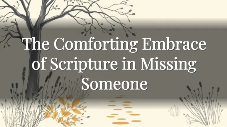 The Comforting Embrace of Scripture in Missing Someone The Comforting Embrace of Scripture in Missing Someone