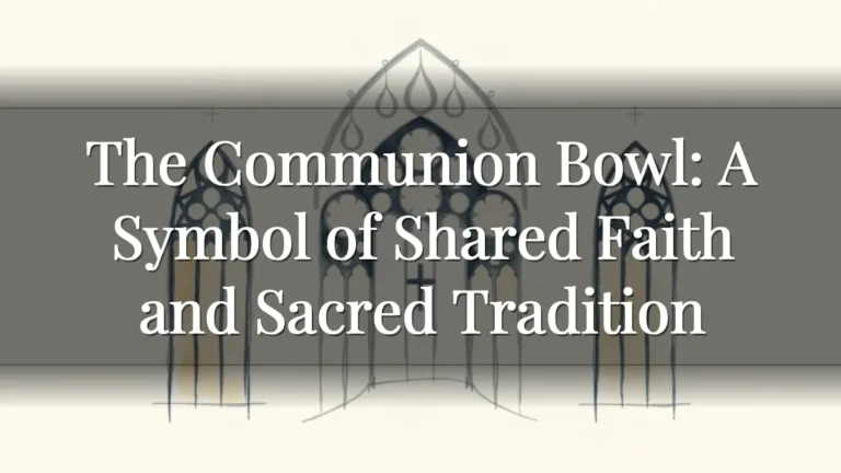 The Communion Bowl: A Symbol of Shared Faith and Sacred Tradition The Communion Bowl: A Symbol of Shared Faith and Sacred Tradition