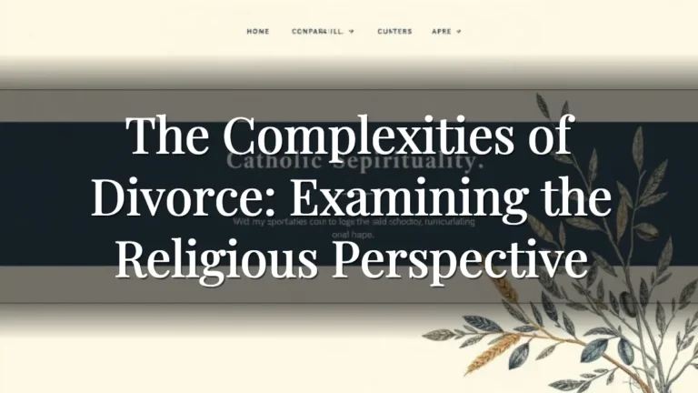 The Complexities of Divorce: Examining the Religious Perspective