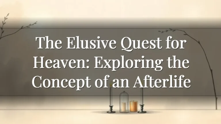 The Elusive Quest for Heaven:  Exploring the Concept of an Afterlife