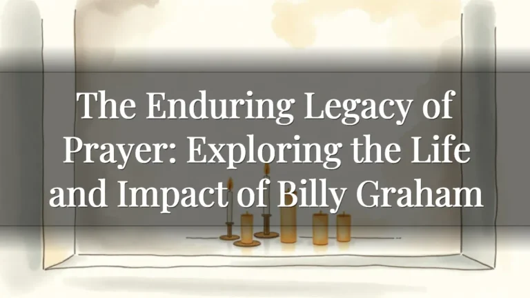 The Enduring Legacy of Prayer: Exploring the Life and Impact of Billy Graham The Enduring Legacy of Prayer: Exploring the Life and Impact of Billy Graham