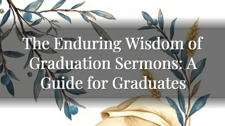 The Enduring Wisdom of Graduation Sermons: A Guide for Graduates The Enduring Wisdom of Graduation Sermons: A Guide for Graduates
