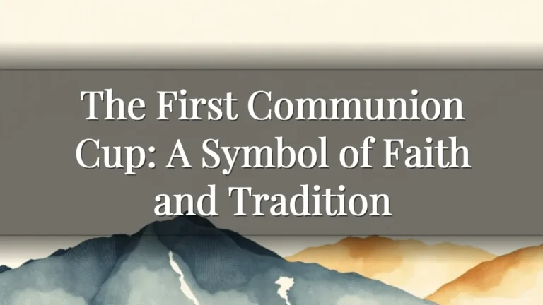 The First Communion Cup: A Symbol of Faith and Tradition The First Communion Cup: A Symbol of Faith and Tradition