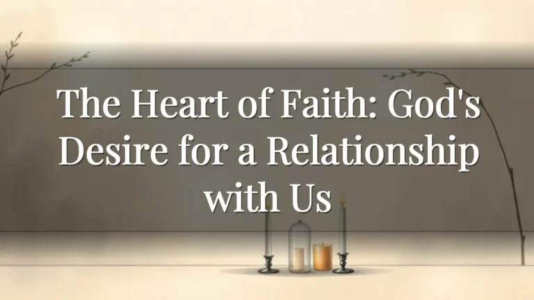 The Heart of Faith: God's Desire for a Relationship with Us The Heart of Faith: God's Desire for a Relationship with Us