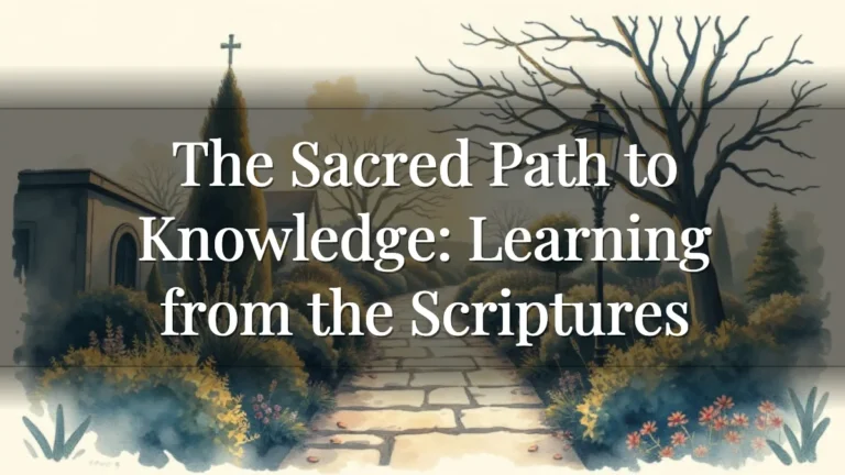 The Sacred Path to Knowledge: Learning from the Scriptures The Sacred Path to Knowledge: Learning from the Scriptures
