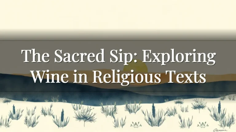 The Sacred Sip: Exploring Wine in Religious Texts