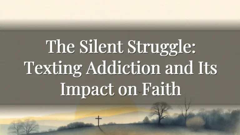 The Silent Struggle: Texting Addiction and Its Impact on Faith The Silent Struggle: Texting Addiction and Its Impact on Faith