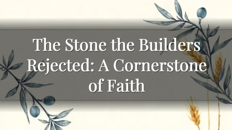 The Stone the Builders Rejected: A Cornerstone of Faith