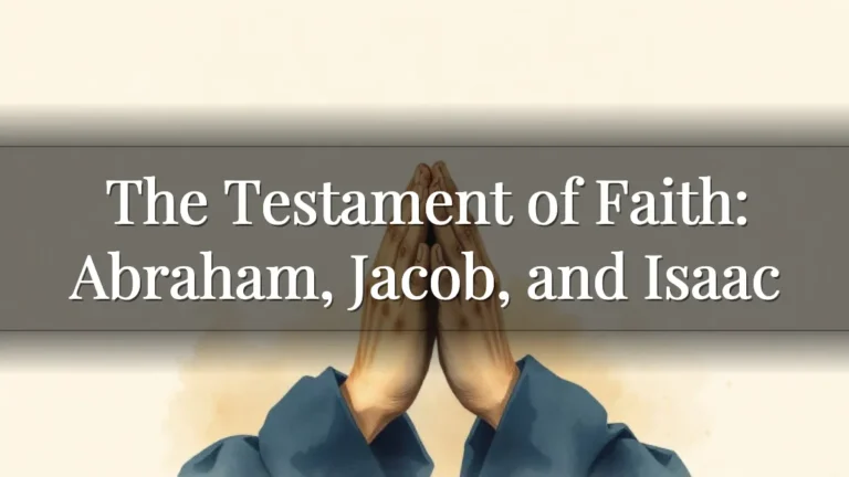 The Testament of Faith: Abraham, Jacob, and Isaac The Testament of Faith: Abraham, Jacob, and Isaac