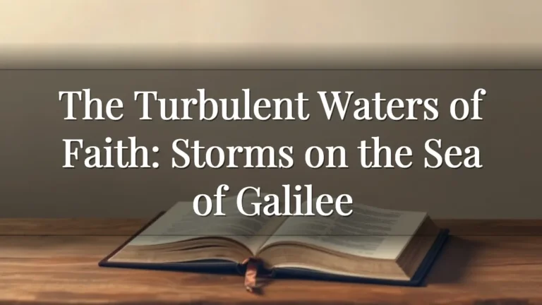 The Turbulent Waters of Faith: Storms on the Sea of Galilee
