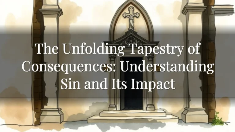 The Unfolding Tapestry of Consequences: Understanding Sin and Its Impact