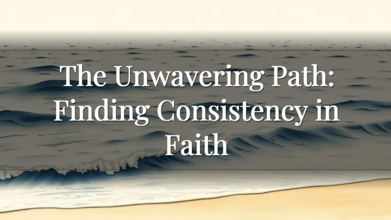 The Unwavering Path: Finding Consistency in Faith The Unwavering Path: Finding Consistency in Faith