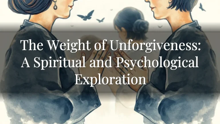 The Weight of Unforgiveness: A Spiritual and Psychological Exploration