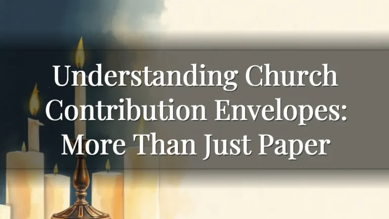 Understanding Church Contribution Envelopes: More Than Just Paper Understanding Church Contribution Envelopes: More Than Just Paper