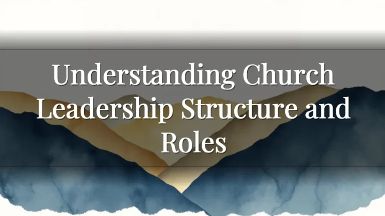 Understanding Church Leadership Structure and Roles