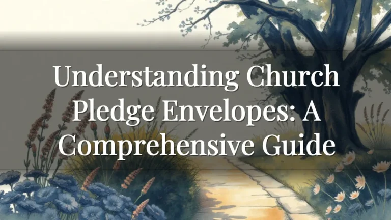 Understanding Church Pledge Envelopes: A Comprehensive Guide