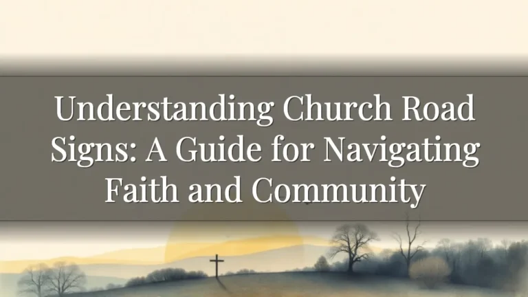 Understanding Church Road Signs: A Guide for Navigating Faith and Community