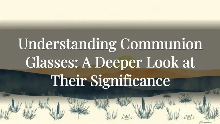 Understanding Communion Glasses: A Deeper Look at Their Significance Understanding Communion Glasses: A Deeper Look at Their Significance