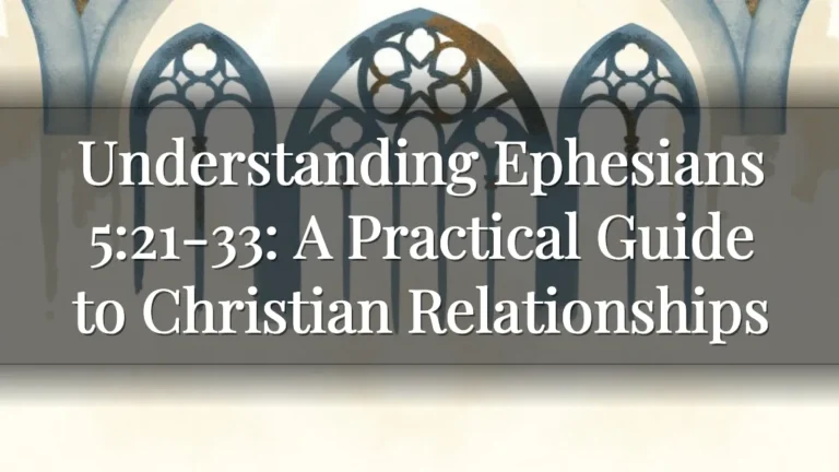 Understanding Ephesians 5:21-33: A Practical Guide to Christian Relationships Understanding Ephesians 5:21-33: A Practical Guide to Christian Relationships