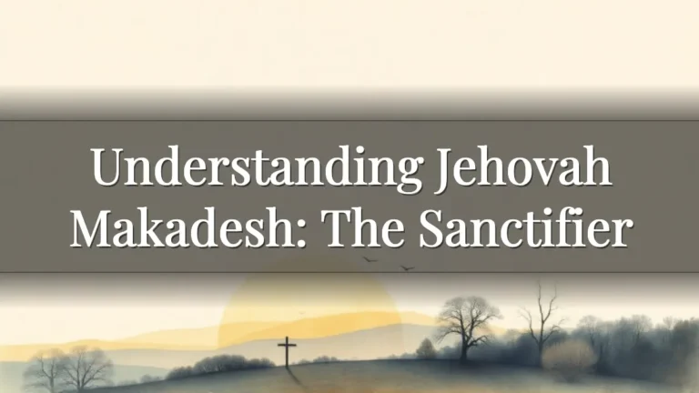Understanding Jehovah Makadesh: The Sanctifier Understanding Jehovah Makadesh: The Sanctifier