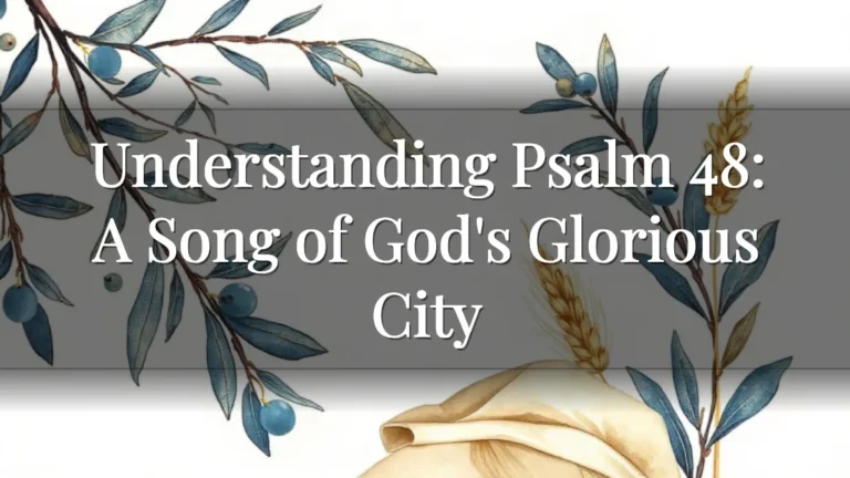 Understanding Psalm 48: A Song of God's Glorious City