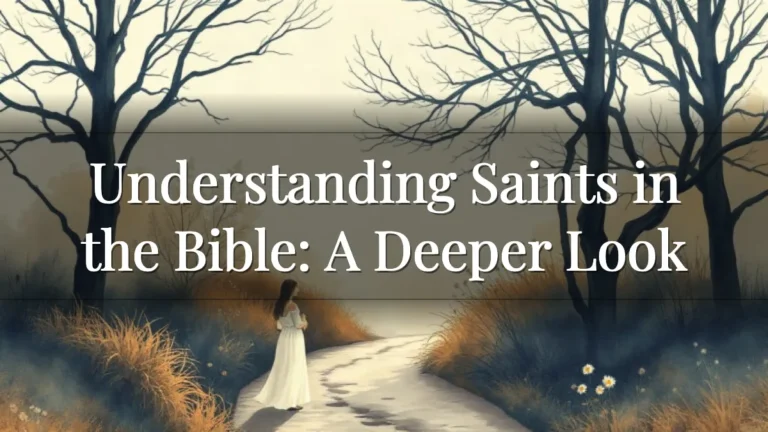 Understanding Saints in the Bible: A Deeper Look