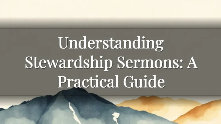Understanding Stewardship Sermons: A Practical Guide Understanding Stewardship Sermons: A Practical Guide
