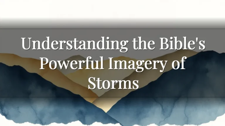 Understanding the Bible's Powerful Imagery of Storms Understanding the Bible's Powerful Imagery of Storms