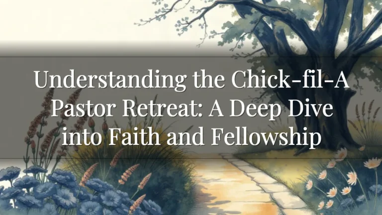 Understanding the Chick-fil-A Pastor Retreat: A Deep Dive into Faith and Fellowship Understanding the Chick-fil-A Pastor Retreat: A Deep Dive into Faith and Fellowship