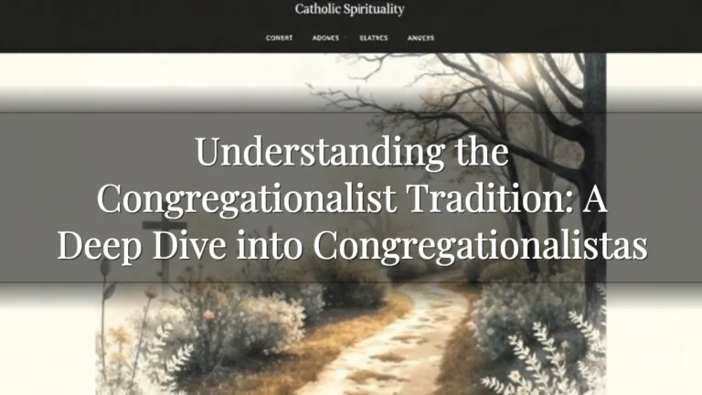 Understanding the Congregationalist Tradition: A Deep Dive into Congregationalistas