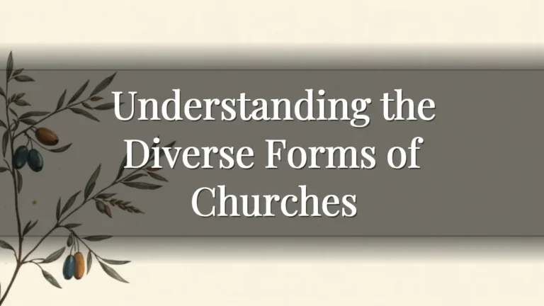 Understanding the Diverse Forms of Churches Understanding the Diverse Forms of Churches