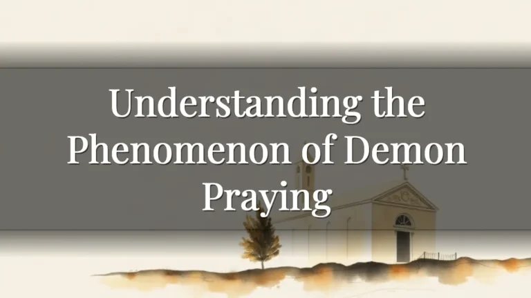 Understanding the Phenomenon of Demon Praying Understanding the Phenomenon of Demon Praying
