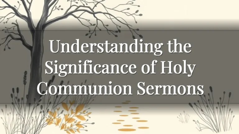Understanding the Significance of Holy Communion Sermons Understanding the Significance of Holy Communion Sermons