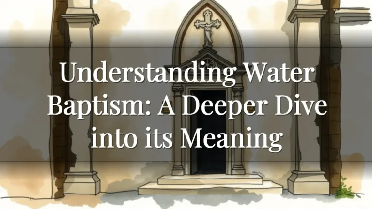 Understanding Water Baptism: A Deeper Dive into its Meaning