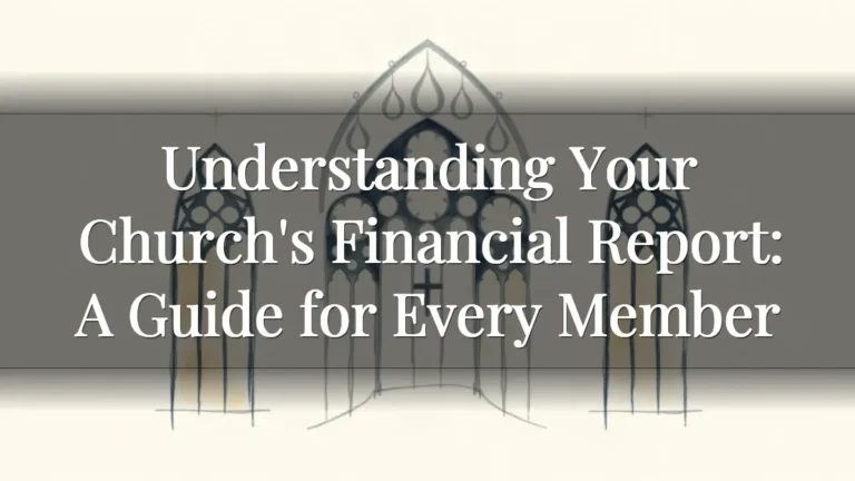Understanding Your Church's Financial Report: A Guide for Every Member Understanding Your Church's Financial Report: A Guide for Every Member