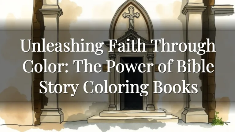 Unleashing Faith Through Color: The Power of Bible Story Coloring Books