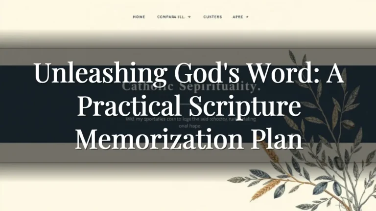 Unleashing God's Word: A Practical Scripture Memorization Plan