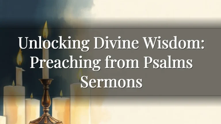 Unlocking Divine Wisdom: Preaching from Psalms Sermons