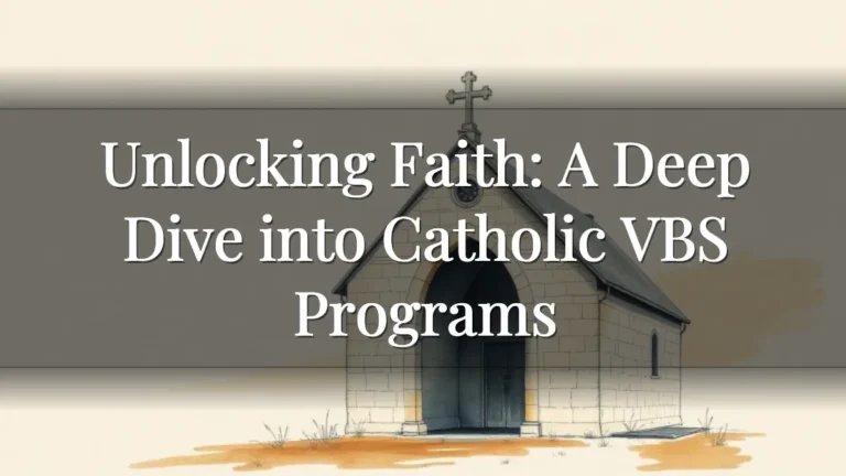 Unlocking Faith: A Deep Dive into Catholic VBS Programs