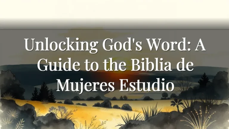 Unlocking God's Word: A Guide to the Biblia de Mujeres Estudio