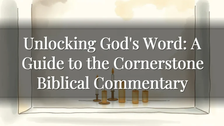 Unlocking God's Word: A Guide to the Cornerstone Biblical Commentary