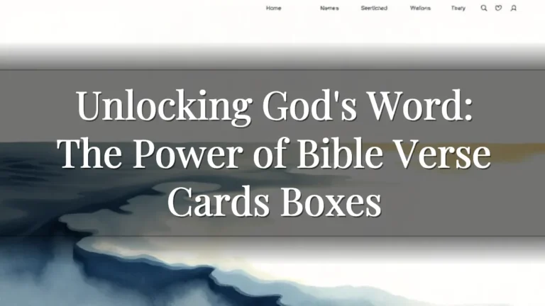 Unlocking God's Word: The Power of Bible Verse Cards Boxes Unlocking God's Word: The Power of Bible Verse Cards Boxes