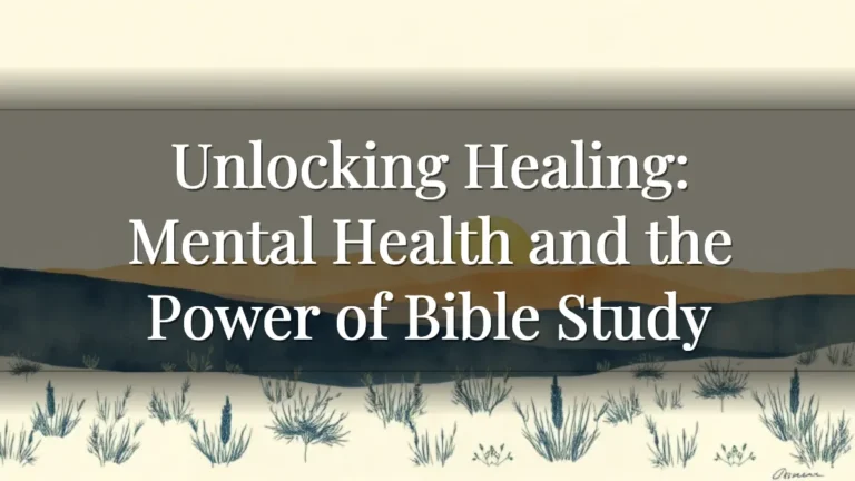 Unlocking Healing: Mental Health and the Power of Bible Study