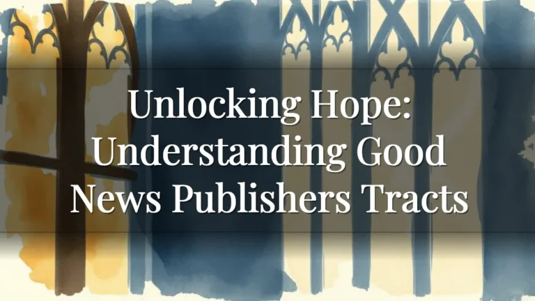 Unlocking Hope: Understanding Good News Publishers Tracts