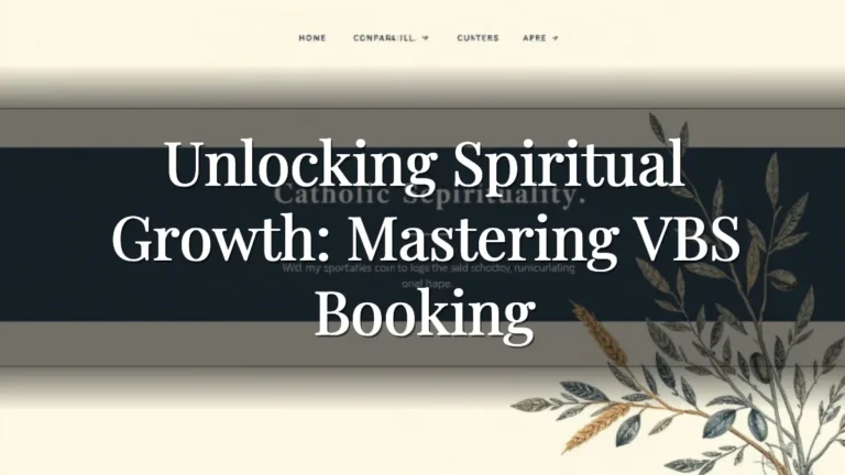 Unlocking Spiritual Growth: Mastering VBS Booking